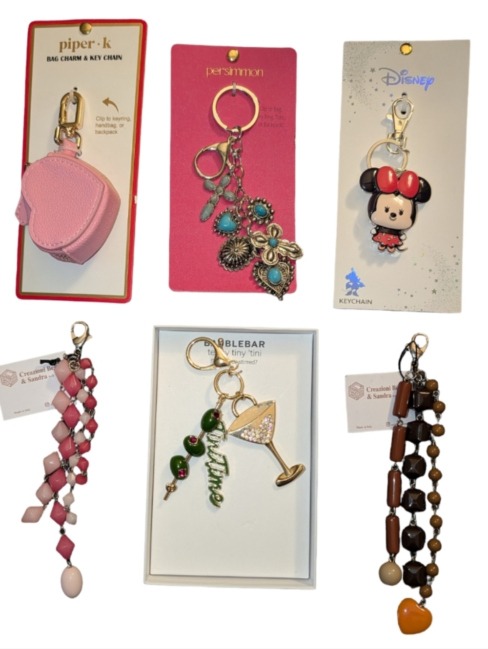 Bag Charm 6pc Mixed Lot Older Designs **ON 💲ALE!!!**